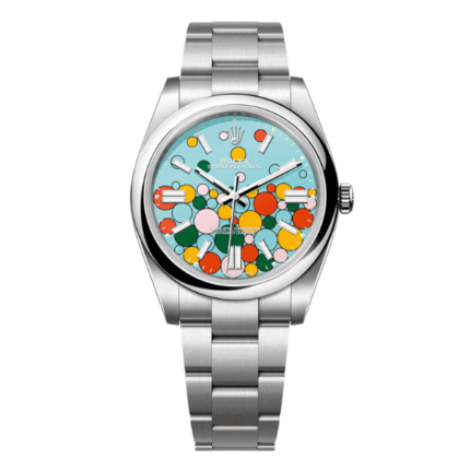 Rolex Oyster Perpetual 41mm 124300 Mặt Số Ice Blue Họa Tiết Celebration Steel – VIP Version