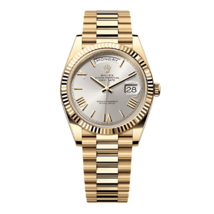 Rolex Day Date 40mm 180gram Yellow Gold Sliver Dial 228238 – VIP Version
