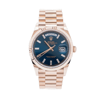 Rolex Day Date 228235-0085 40mm Blue Dial Rose Gold – VIP Version
