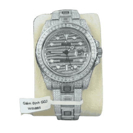 Rolex GMT – Master II 40mm Custom Full Moissanite Baguette HongKong – Customize Diamod