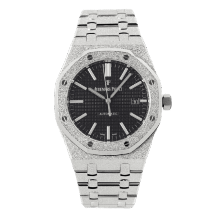 Audemars Piguet Royal Oak Frosted Gold 41mm Black Dial Steel – VIP Version