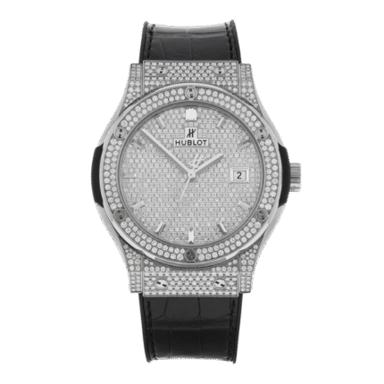 Hublot Classic Fusion Full Diamonds Moissanite Pave 42mm – Customize Diamod